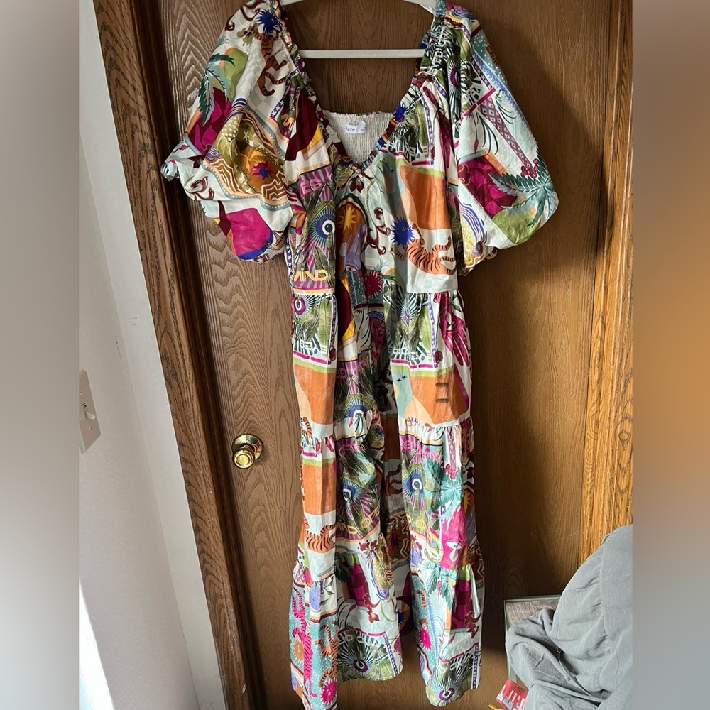 City Chic 22 Bohemian Whimsical Midi Dress - Picture 3 of 12
